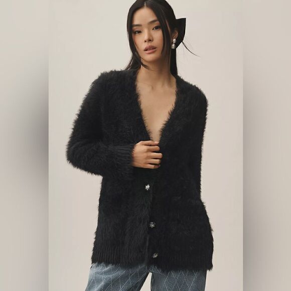 Anthropologie Sweaters - Anthropologie Endless Rose V-Neck Deco Cardigan Sweater Endless Rose Size S